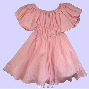 Pink J.ing poof shoulder dress